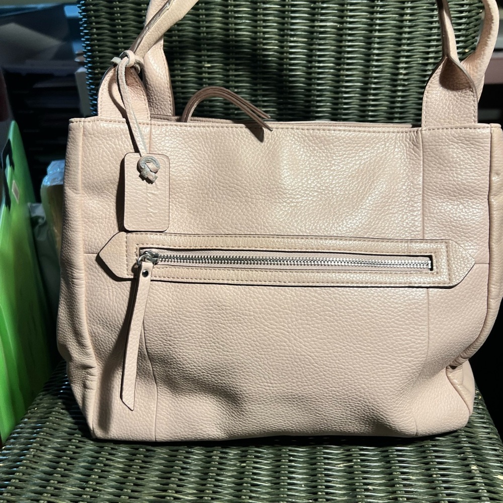Clarks Cream Leather Tote Bag